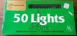 Vintage Woolworth Christmas Indoor/Outdoor Straight Line Design 50 Lights (NEW) - £11.66 GBP