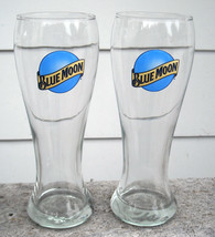 2 New Blue Moon Brewing Co Logo Beer Pilsner Pint Glasses 14 OZ - £19.51 GBP