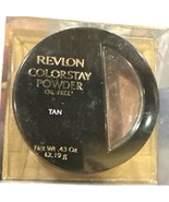 Revlon Colorstay Powder Oil-Free - Tan - 0.43 oz w Applicator Discontinued - $11.64