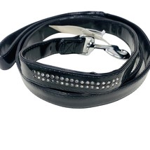 East Side Collection Jewel Studded Lead Black Patent leather leash 6' x 1" New - $14.84