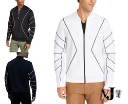 International Concepts Mens Piped Zip-Front Knit Jacket - £20.38 GBP