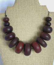African PF Copal Amber Bakelite Faturan Graduated Beads 15in Necklace 19... - $1,850.00