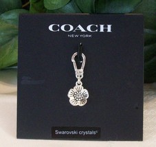 Coach Swarovski Tea Rose Mini Shoe Charm Pendant w/ Sterling Silver 925 Necklace - £55.15 GBP