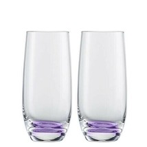 Purple glass tumblers set discontinued German glasses Jessica by Eisch 12oz 2ct - £51.51 GBP