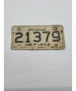 Motorcycle License Plate Illinois 1967 21379 Garage Classic Vintage Decor  - $348.58 MXN