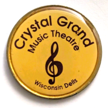 Crystal Grand Music Theatre Wisconsin Dells Union Made Souvenir Lapel Pi... - €11,05 EUR