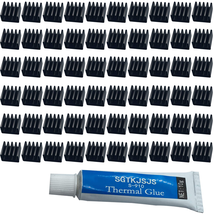 60Pcs Mini Heatsink Kit, Cooler Heat Sink for Cooling VRM Stepper Driver... - $14.77