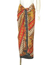 Batik Cotton Dobby ,Sarong/Wrap, Handmade, Cotton and  Soft Rayon  (SBDC001) - £54.14 GBP