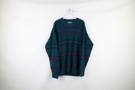 Vintage 90s Streetwear Mens Size Large Heavyweight Striped Ribbed Knit S... - £46.62 GBP