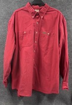 Carhartt Shirt Mens Red LongSleeve Heavy Duty Workwear Outdoors NO SIZE TAG - £18.05 GBP