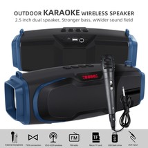 NEWRIXING NR-6012M Portable Karaoke Speaker Wifi BT5 Mic, Strap, Digital Screen - £55.06 GBP