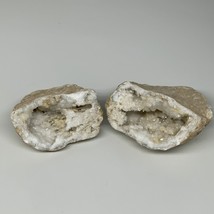 2.15Lbs,5.4&quot;x4.5&quot;x2.7&quot;, 1 Pair, Natural Quartz Geodes Sculpture @Morocco,B10532 - £12.60 GBP