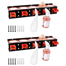 Wall-Mounted Spray Bottle Holder, 2 Pack Aerosol Can Rack Organizer - 5 Holes An - $67.99