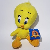 VTG Ace Looney Tunes 8&quot; Yellow Tweety Bird Plush w Tag 1997 Warner Brothers EUC - £7.67 GBP