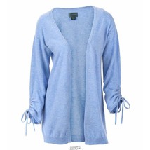 The Lightweight Washable Cashmere Ruched Cardigan LIGHT BLUE Size SMALL - £56.11 GBP