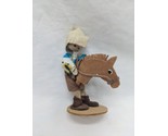 Vintage Handmade Polish Boy On Toy Horse Figurine 4&quot; - £23.48 GBP