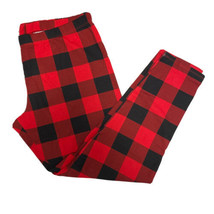 NOBO NO BOUNDARIES JUNIORS RED &amp; BLACK PLAID ANKLE LEGGINGS XXXL (21) NWT - $6.92