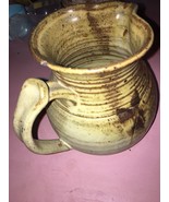 Vintage Brown Pitcher Clay Handmade - $19.35