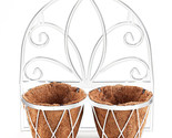 NEW Decorative Metal Wall Planter with Coir Coconut Fiber Liners, Antiqu... - $12.50