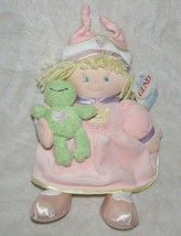 Baby Gund Princess 58294 Soft Baby Doll Blonde Plush Holds Frog Prince 10" - $59.39
