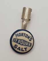 Morton&#39;s Salt It Pours Vintage Pencil Clip For Pocket Collectible Advertising - £15.70 GBP