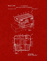 Camper Coach And Method Of Construction Patent Print - Burgundy Red - £6.39 GBP+
