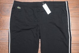 Lacoste Sport XH4917 Men's Black Fleece Cotton Sweatpants Joggers 4XL EU 9 - $54.98