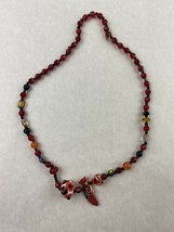 Necklace String for crafts: Red Resin, Glass Mosaic, Clay Painted Dragon - $23.38