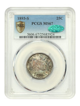1893-S 25C PCGS/CAC MS67 - $30,529.54