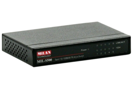 Milan MIL-S500 5 Port 10/100 Base-TX Compact Ethernet Transition Network... - $13.46