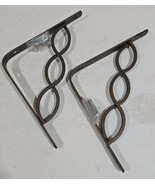 2 (1 Pair) Rubbermaid Bronze 8&quot; Celtic Scroll Shelf Brackets Unused - $25.80 CAD
