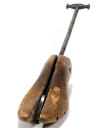 Antique Wood &amp; Iron Shoe Stretcher Form Hinged Cobbler Primitive Tool - €32,25 EUR