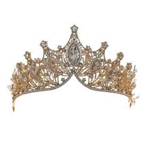 Bridal Wedding Crown Crystal Tiaras Girl Head Hoop Rhinestone Inlaid Headband - £15.94 GBP