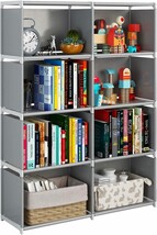 Jiuyotree 5-Tiers Closet Storage Organizer With Fabric Cloth At, Grey - $35.98