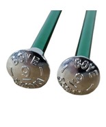 Boye Knitting Needles Set Of Two #9 10&quot; 5.50mm Green Metallic - £7.00 GBP
