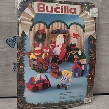 Bucilla Christmas Vintage Plastic Canvas Santas Workbench 61161 NEW - £12.01 GBP