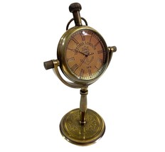Bellissimo orologio da scrivania vintage in ottone orologio da tavolo... - £19.54 GBP