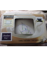 CORELLE SHADOW IRIS GRAVY BOAT &amp; UNDERPLATE #1031352 NEW W BOX FREE USA ... - £26.14 GBP