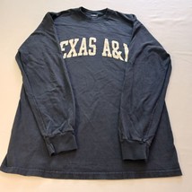 Champion Texas A&M Long Sleeve Men's Blue T-Shirt Measured Size Medium image 12