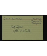 John A. Miller Signed Autographed Vintage 3x5 Index Card - $226.68 MXN