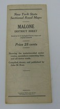 1915 New York Malone District Sheet Us Geological Survey Maps, Antique - £19.36 GBP