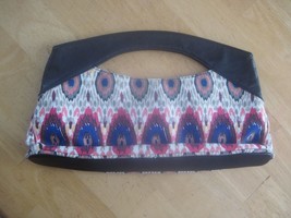 NEW YORK &amp; CO. CUTE FABRIC CLUTCH BAG-BARELY USED-OPEN TOP w/MAGNETIC CL... - £3.17 GBP