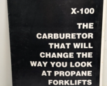Nolff's Carburetion, Inc - X-100 Forklift Carburetor Brochure / Document... - $19.79