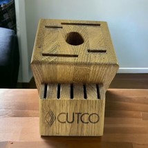 CUTCO Galley + 5 Set Solid Wood Honey Oak Knife Block 10-Slot Made in USA (5+5) - £14.61 GBP