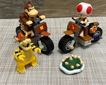 K&#39;NEX Super Mario Bros. Bowser Toad DK Shell &amp; Motorcycles Nintendo Mini... - £18.26 GBP