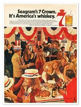 Print Ad Seagram&#39;s 7 Crown Whiskey Election Party Vintage 1972 Advertisement - £7.75 GBP