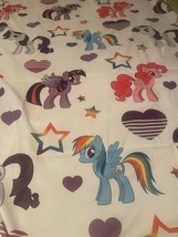 My Little Pony Twin 3 Piece Sheet Set white/pink/Rainbows/Hearts/Stars b... - $446.40 MXN