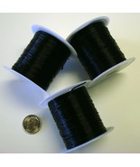 Elastic bead stretchy cord 96&#39; Black .8mm beading thread (3 rolls) 30m m... - £3.85 GBP