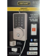 Defiant Square Satin Nickel Smart Hub space Wi-Fi Deadbolt  1007 769 039 - $139.38 CAD
