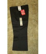 DICKIES Girls Junior BlackUniform Capri Sz 9 Boot Cut Waist 32&quot; x Ins 21.5&quot; - $20.30 CAD